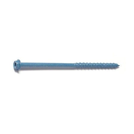 Torquemaster Masonry Screw, 3/16" Dia., Hex, 4 in L, Steel Blue Ruspert, 100 PK 51211